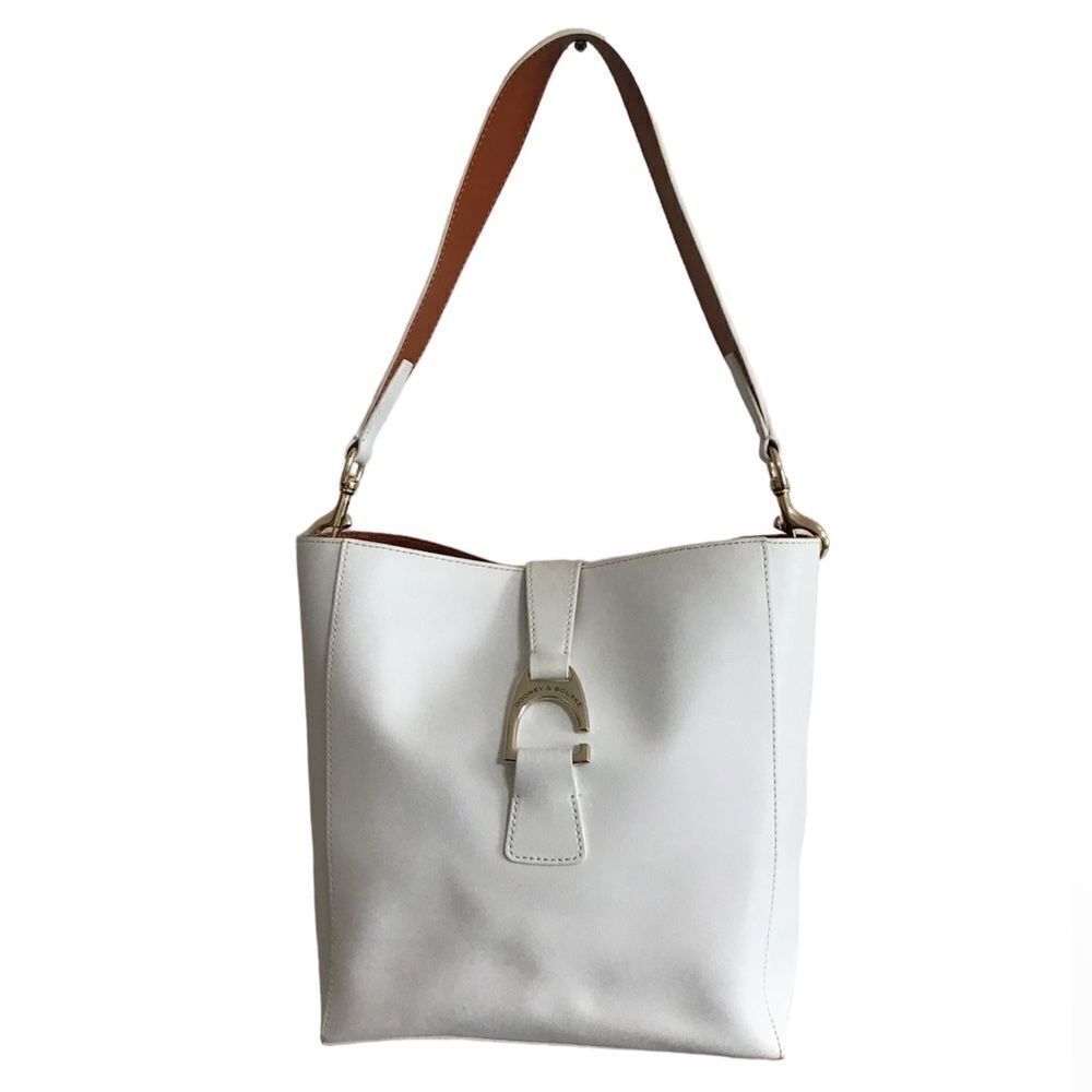 DOONEY & BOURKE White Leather Ashby Shoulder Bag